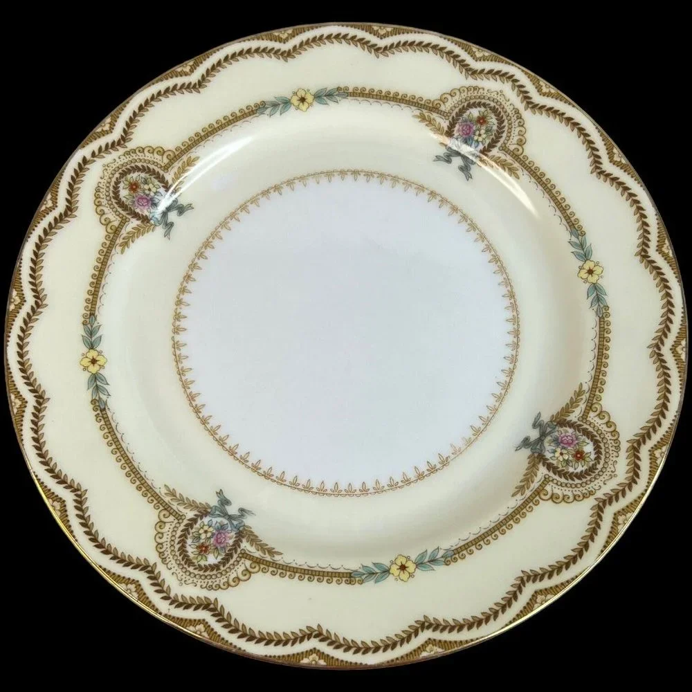 2 Vintage Noritake China Serena Salad Plates 7 5/8” Floral 3840‎ Made Japan Flaw